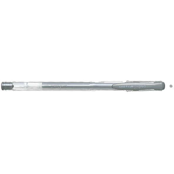 Uni-Ball Roller Kalem  ( 12 adet )Signo Fine Jel Bilye Uç 0.8 MM Gümüş UM-100 ürün görseli 1