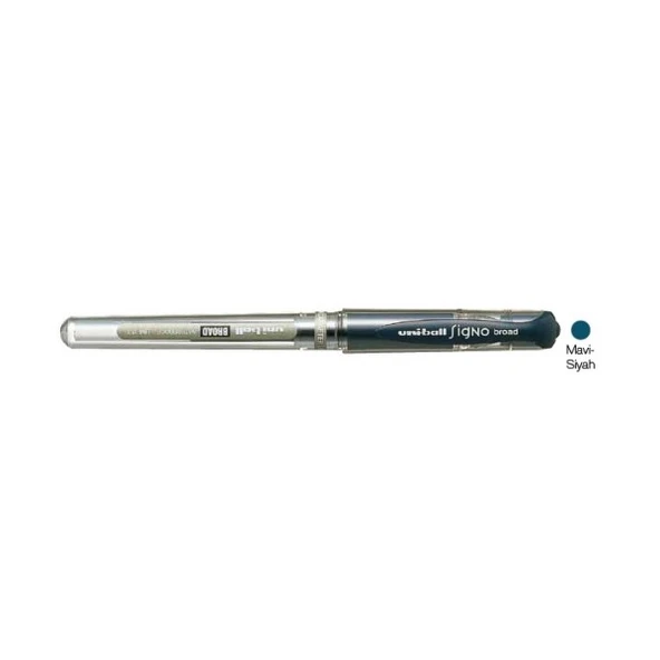 Uni-Ball Roller Kalem Signo Broad Jel Bilye Uç İmza Kalemi 1.0 MM Mavi Siyah UM-153 (12 adet) ürün görseli 1
