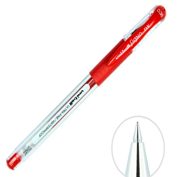 Uni-Ball Roller Kalem Signo Needle İğne Uç 0.38 MM Kırmızı UM-151ND ( 10 adet) ürün görseli 1