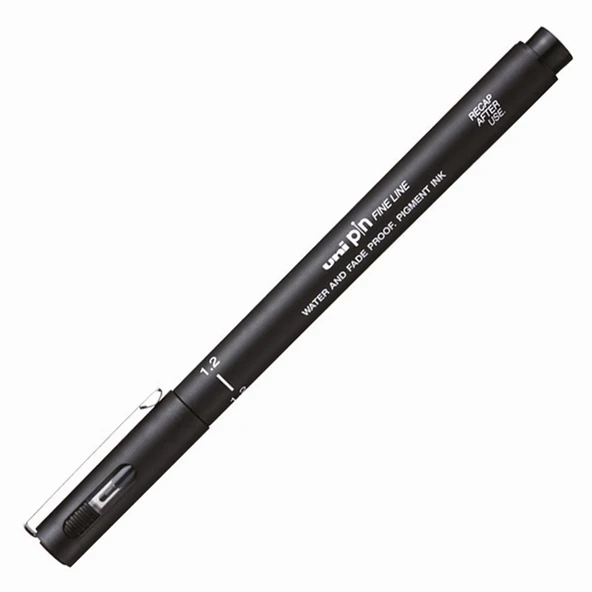 Uni-Ball Çizim Kalemi(12 adet) Akrilik Uçlu Fine Line Pin 1.2 MM Siyah PIN 12-200(S) ürün görseli 1