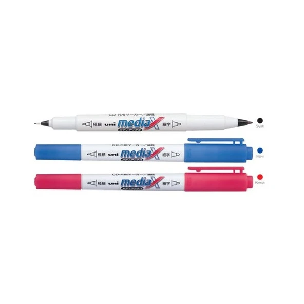 Uni-Ball Asetat Kalemi Mediax CD-R 0.4-0.9 MM Mavi PD-153T-10-LI-PKT ürün görseli 1