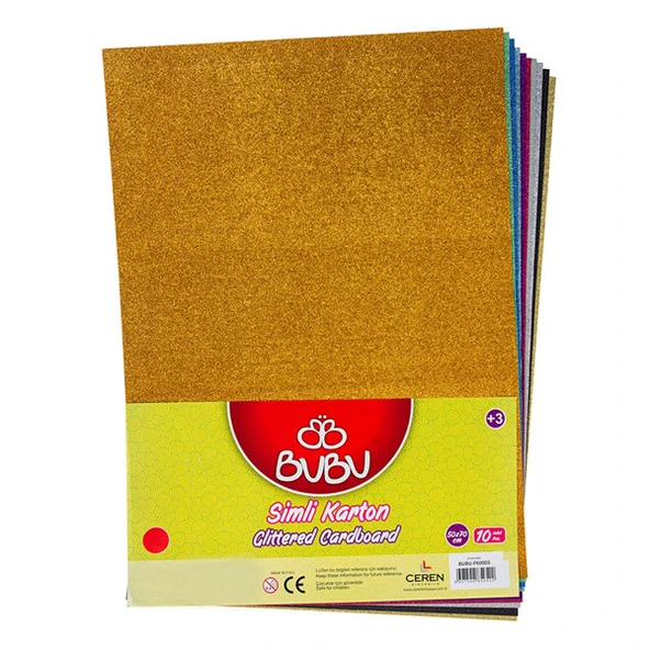 Bu-Bu Karton Simli 10 LU 50x70 Karışık Renk BUBU-FK0003 ürün görseli 1