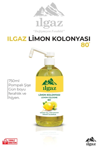 Pompalı Limon Kolonyası 80 Derece 750 Ml - Eko Boy Ferahlatıcı Etki ürün görseli 1