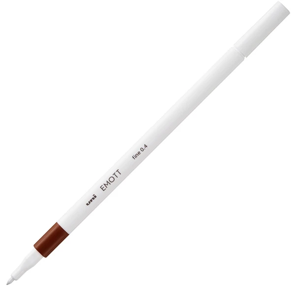 Uni-Ball Akrilik Uçlu Kalem Emott 0.4 MM Fine Kahverengi-10-PKT ürün görseli 1