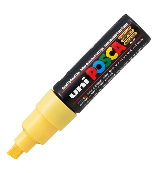 Uni-Ball Markör Boyama Posca Su Bazlı Poster 8.0 Saman Sarı PC-8K ürün görseli 1