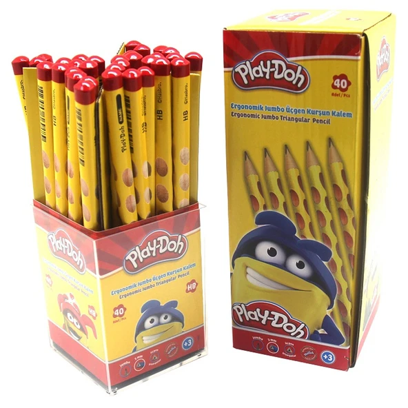 Play-Doh Kurşun Kalem Oluklu Jumbo Üçgen 40 Lı ürün görseli 1