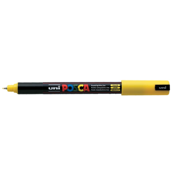 Uni-Ball Markör Boyama Posca Su Bazlı Poster 0.7 MM Sarı PC-1MR-6-PKT ürün görseli 1