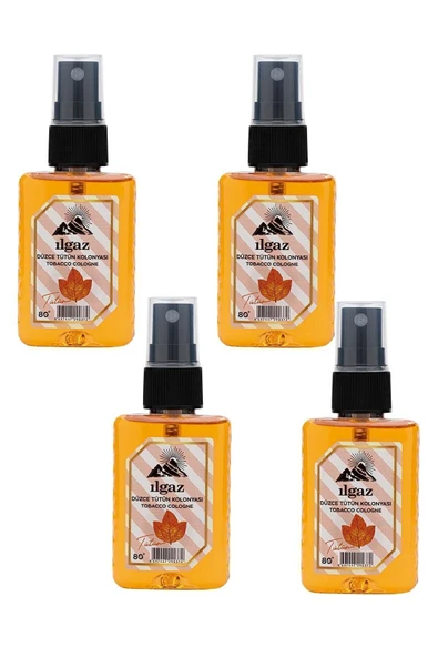 Tütün Kolonyası 80 Derece 4'lü Sprey Kolonya Seti 50 Ml - Elegance Series ürün görseli 1