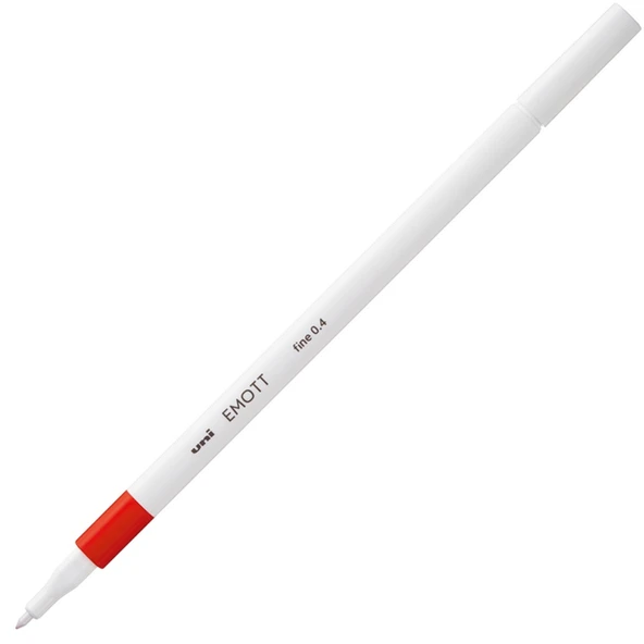 Uni-Ball Akrilik Uçlu Kalem Emott 0.4 MM Fine Kırmızı-10-PKT ürün görseli 1