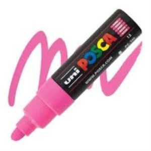 Uni-Ball Posca 4.5-5.5 Su Bazlı Poster Markörü Pembe PC-7M ürün görseli 1