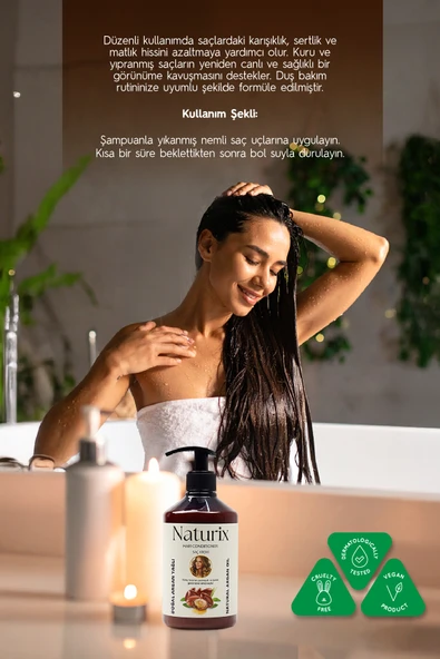 Argan Yağlı Saç Bakım Kremi 500 Ml - Yoğun Nemlendirici ve Onarıcı Saç Bakımı ürün görseli 1