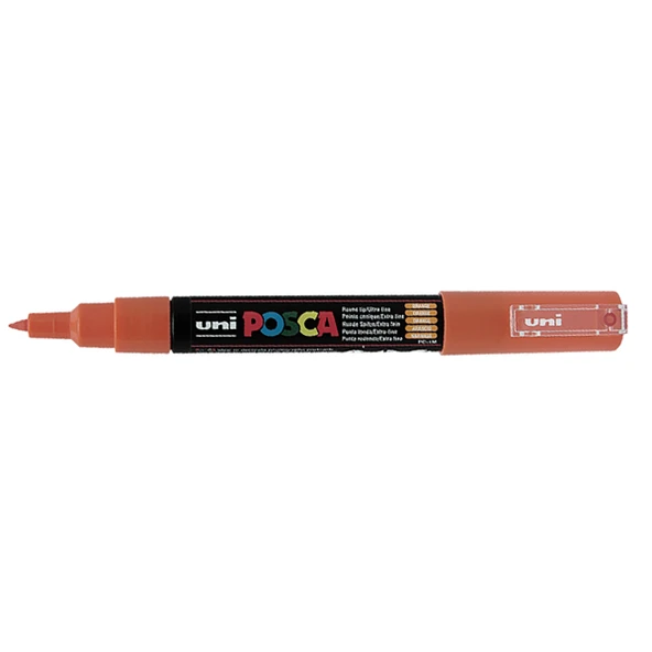 Uni-Ball Markör Boyama Posca Su Bazlı Poster 0.7 MM Turuncu PC-1M ürün görseli 1