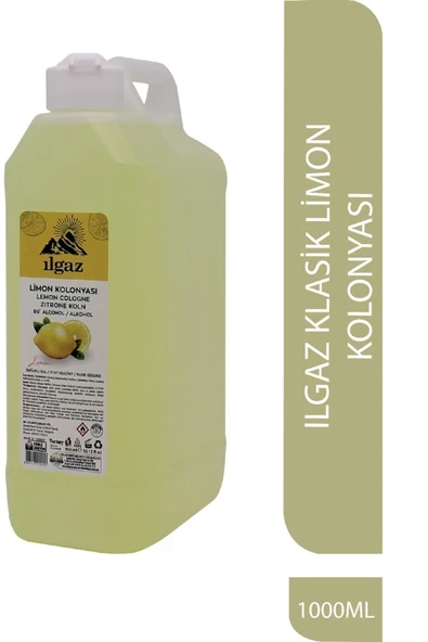 Limon Kolonyası 80 Derece 1000 Ml Bidon Pratik Huni Kapaklı Büyük Boy Kolonya ürün görseli 1