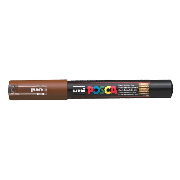 Uni-Ball Markör Boyama Posca Su Bazlı Poster 0.7 MM Kahverengi PC-1M-6-PKT ürün görseli 1