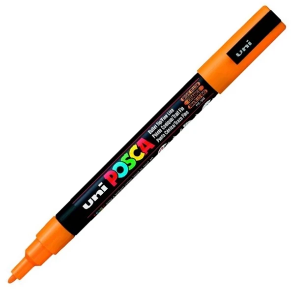 Uni-Ball Posca 0.9-1.3 Su Bazlı Poster Markörü P.Sarı N PC-3M ürün görseli 1