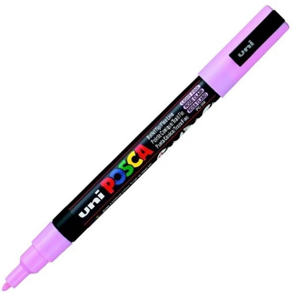 Uni-Ball Posca 0.9-1.3 Su Bazlı Poster Markörü A.Pembe PC-3M ürün görseli 1