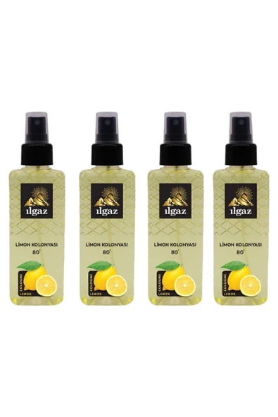 Limon Kolonyası 80 Derece 150 Ml - 4'lü Eko Paket Elegance Series Sprey Kolonya ürün görseli 1