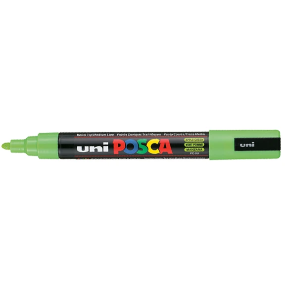 Uni-Ball Markör Boyama Posca Su Bazlı Poster 1.8-2.5 MM Elma Yeşili PC-5M ürün görseli 1