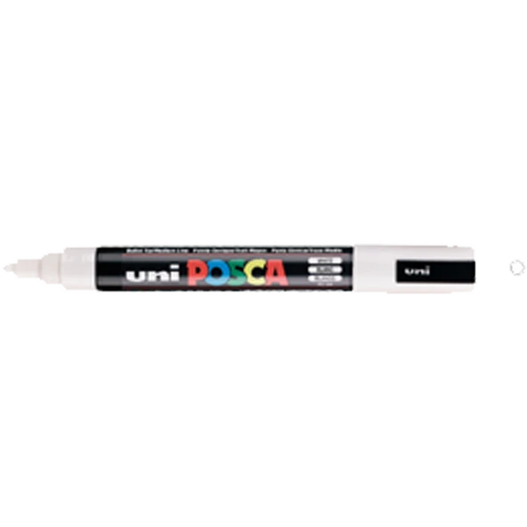 Uni-Ball Markör Boyama Posca Su Bazlı Poster 1.8-2.5 MM Beyaz PC-5M ürün görseli 1