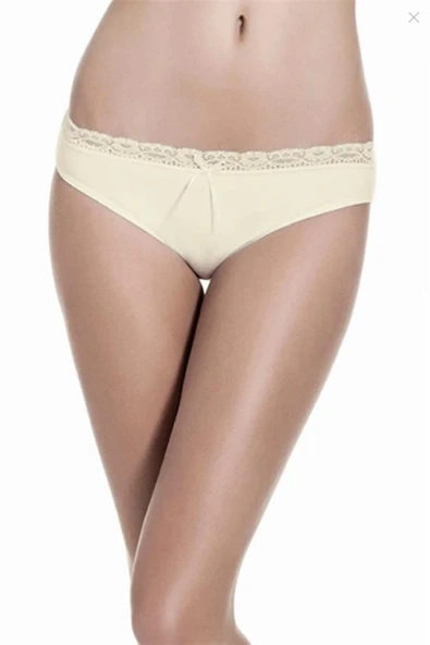 6 Adet Çift Kaplan Bayan Dantelli Bikini Külot 609 - Resim 3