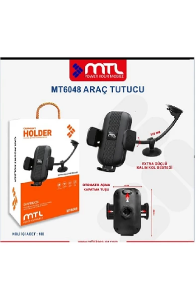 VOROBELA Araç içi Telefon Tutacağı Extra Güçlü Destek Kolu Vantuzlu Kolay Takma Sökme ürün görseli 1