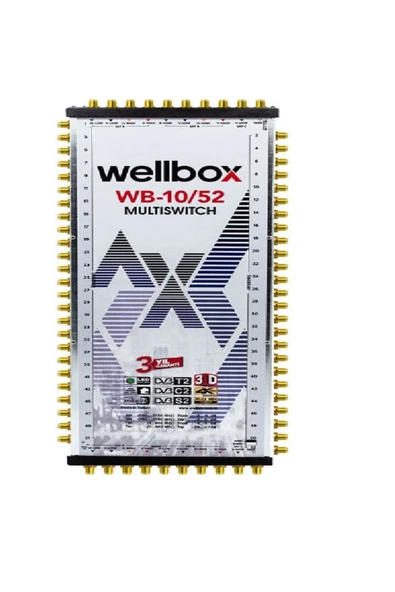 wellbox 10/32 Yüksek Sinyal Toplama Özellikli 32 Daireli Merkezi Uydu Santralı Adaptör Dahil Multiswitch ürün görseli 1