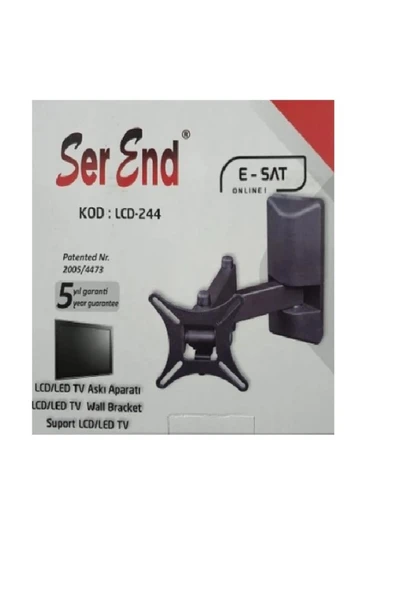 SER END 10/37 Oynar Başlıklı TV Duvar Montaj Ayak 25/94 İnç BoyuT 40/90 Kilo Taşır Extra Kalın Demir ürün görseli 1