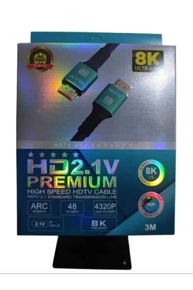 wellbox 8K Ultra Görüntü Kalitesi 3 Metre HDMI Kablo Extra Kalın Kablo Altın Uçlu Görüntü & Ses Değişimi ürün görseli 1