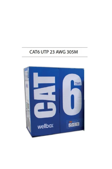wellbox CAT6 Kablo 300 Metre CAT6 UTP 23 AWG 305M ürün görseli 1
