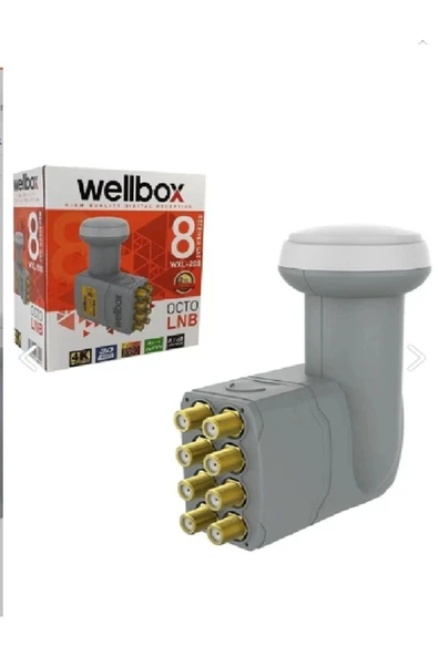 wellbox Ultra HD 4 K 3D Destekli  Sekizli Çıkışlı LNB Yüksek Sinyal Desibelli Sert Plastik Su Gecirmez 4 TV ürün görseli 1