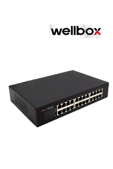 wellbox WB-1024GS GİGABİT 24 KANAL 100-1000 Mbps ETHERNET SWITCH ürün görseli 1