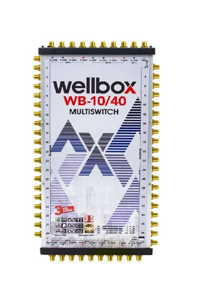 wellbox 10/40 Yüksek Sinyal Toplama Özellikli 40 Daireli Merkezi Uydu Santralı Adaptör Dahil Multiswitch ürün görseli 1