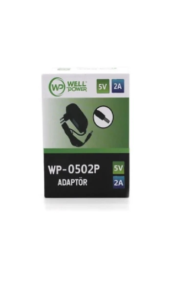 wellbox 5V 2A  10 W 5,5X2,5 UÇ PLASTİK KASA ADAPTÖR ürün görseli 1