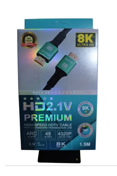 wellbox 8K Ultra Görüntü Kalitesi 1,5 Metre HDMI Kablo Extra Kalın Kablo Altın Uçlu Görüntü & Ses Değişimi ürün görseli 1