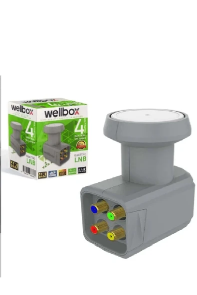 wellbox Gold Plus Quadro Lnb Merkezi Uydu Sistem LNB  3D 4K Ultra HD Yüksek Sinyal Gücü ürün görseli 1