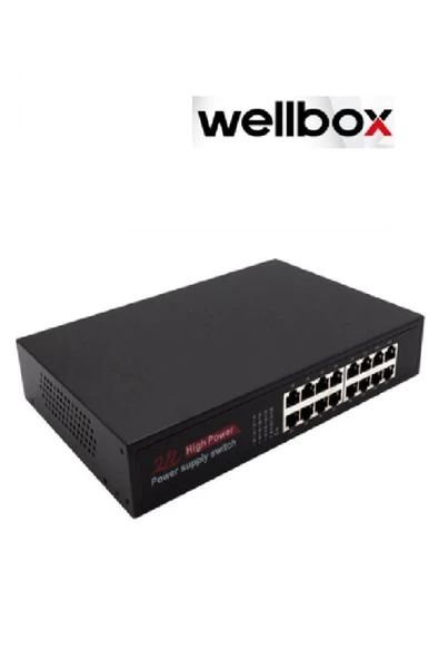 wellbox WB-1016GS GİGABİT 16 KANAL 100-1000 Mbps ETHERNET SWITCH ürün görseli 1