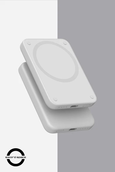 SWORD Magsafe Powerbank 4200mAh 15W Hızlı Şarj İnce ve Hafif iPhone ve Android Uyumlu Beyaz SW-MGSF4 ürün görseli 1