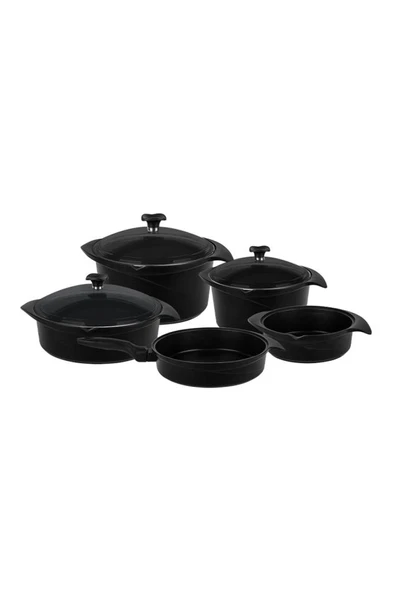 Flipper Siyah Cam Tencere Set ürün görseli 1