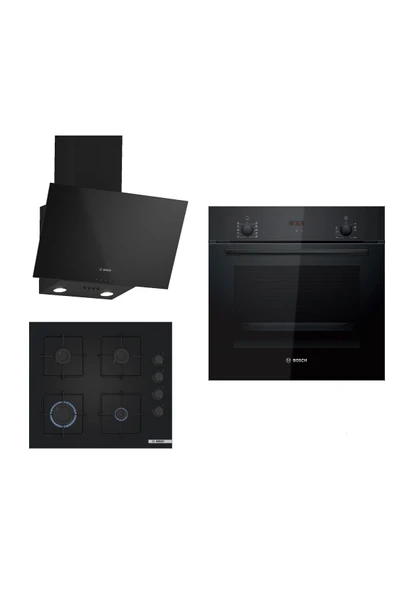Bosch Siyah 3Lü Ankastre Set 314( HBF512BB1T - POP6C6P30O - DWK63PJ60T ( 61T ) ) ürün görseli 1