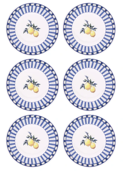 The Mia Odore Di Limone Yemek Tabağı 6lı Set 20 cm ürün görseli 1