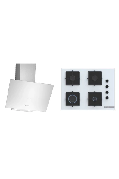 Bosch Beyaz İkili Ankastre Set (DWK64PJ20T-POP7C2P30O) ürün görseli 1