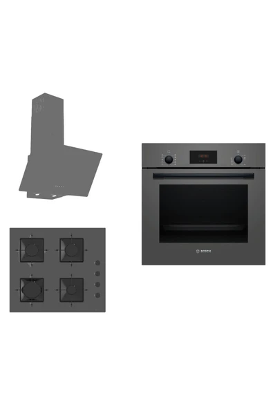 Bosch & Ferre Grigio 3 lü Ankastre Set ( HBF512BH1T - SS208 - D088 ) ürün görseli 1