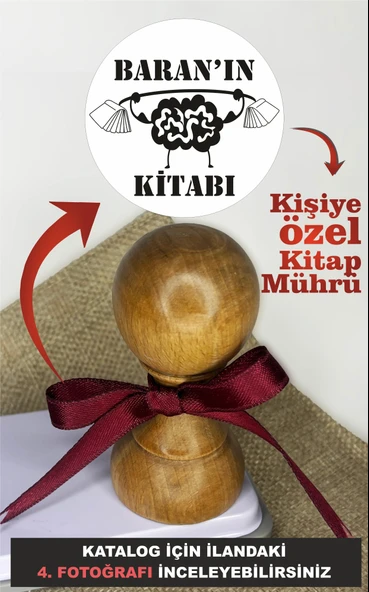 Kitap Mührü, Kitap Kaşesi, Kişiye Özel, Ahşap ürün görseli 1