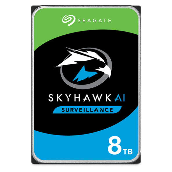 8TB SEAGATE SKYHAWK AI 256MB 7/24 RV ST8000VE001 ürün görseli 1