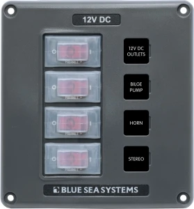 Blue Sea Systems Suya Dayanıklı Sigorta Panelleri 12V 45A ürün görseli 1