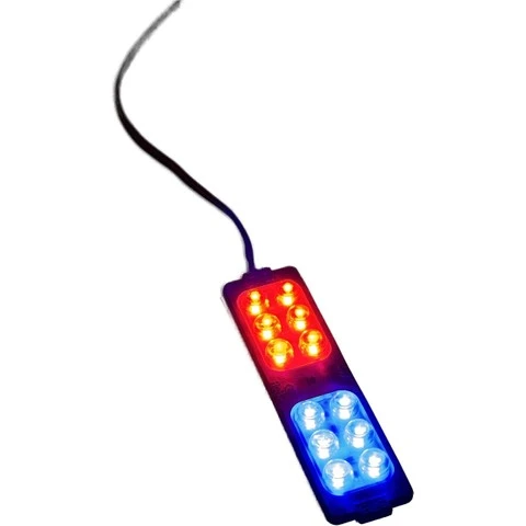 Polis Çakar IP65 2835SMD kırmızı mavi Flaş Strobe Işıklar Aydınlatma oto araba motor 200LM LED DC 12V 6W 12 Göz Led 2 renk 104x26MM ürün görseli 1
