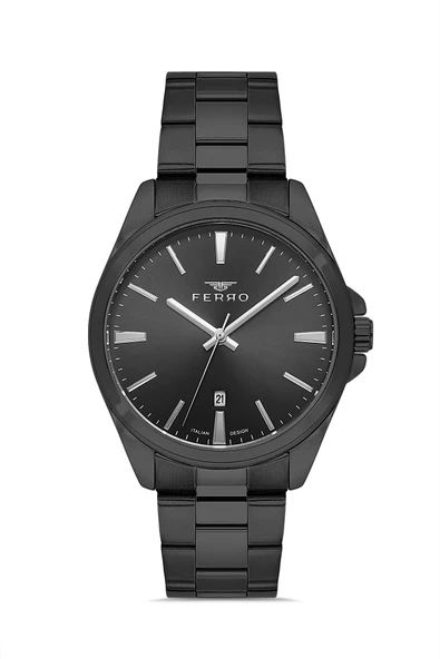 Ferro F11551AWT-G Quartz Çelik Siyah 41 mm Erkek Kol Saati ürün görseli 1