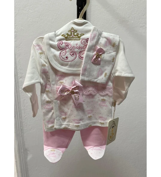 Babyim KIZ ÇOCUK 4'LÜ ZIBIN TAKIM (Pembe) ürün görseli 1