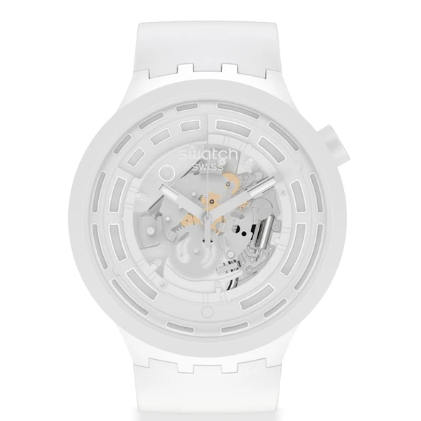 SB03W100 Swatch Big Bold Ceramic C-White Unisex Kol Saati ürün görseli 1