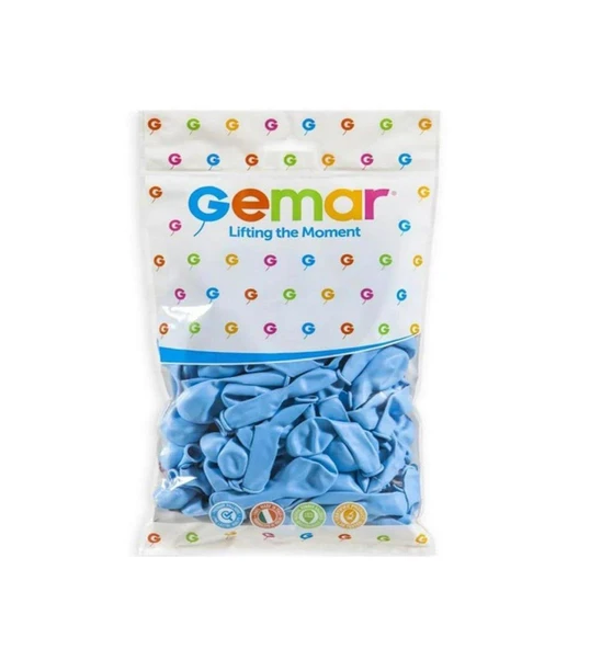 Gemar Parti Doğum Günü Organizasyon Balon - 28 Cm. - Açık Mavi - 100 Adet ürün görseli 1